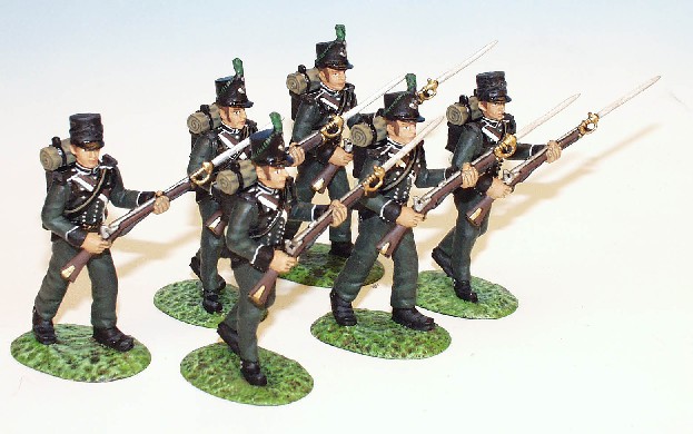 Soldats de plomb Frontline Régiment anglais 95th Riffle  1815 Lead soldier 